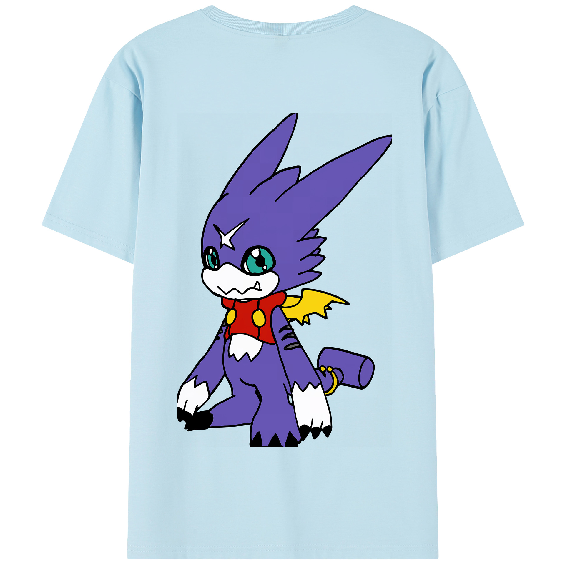 （画像用） Digimon デジタルモンスター/デジモン 綿100％半袖Tシャツ（背面プリント）